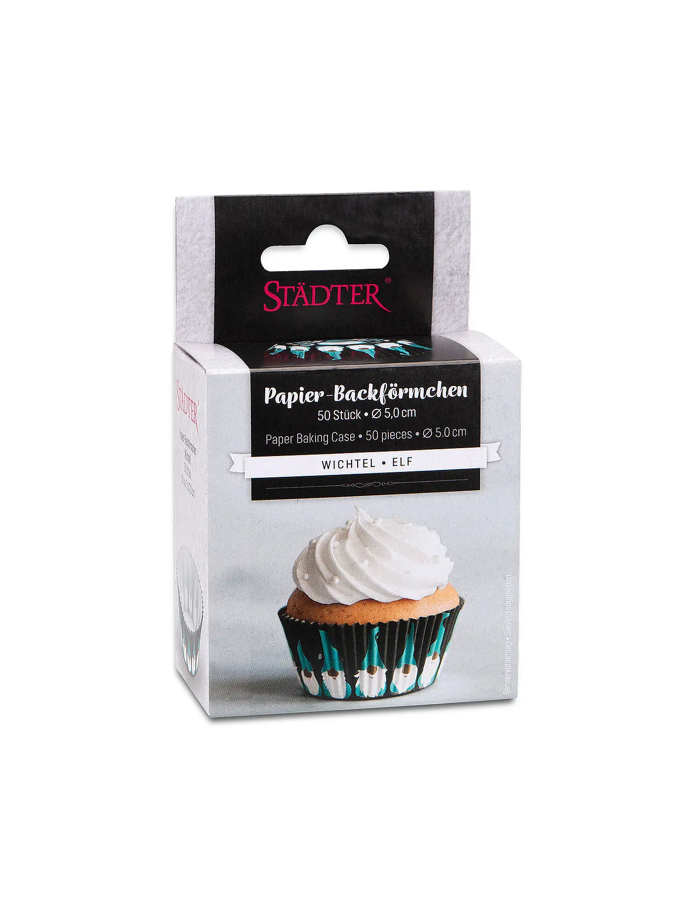 STAEDTER | Muffin Backform Wichtel 12 Stück  Papier / Schwarz | 